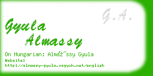 gyula almassy business card